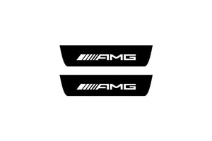 Mercedes GLE II W167 2019+ Illuminated Matte Sill Plates with logo AMG Mercedes Led Door Sills PRO opdesign