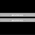 Illuminated LED Door Sill Tread Plates Mercedes S-Class W222 2013-2020 With AMG Logo Mercedes Led Door Sills opdesign
