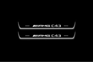 Mercedes-Benz C W205 2014+ Stainless Steel LED Door Sills – AMG С43
