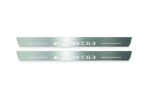 Mercedes-Benz C W204 Stainless Steel LED Door Sills – AMG C63 Logo