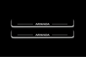 Nissan Armada II Y62 Stainless Steel LED Door Sills – Armada Logo