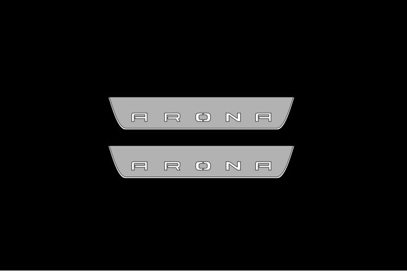 Illuminated LED Door Sill Tread Plates Seat Arona 2017+ With Arona Logo Seat Led Door Sills opdesign