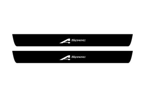 Acura TLX I 2015-2020 Illuminated Matte Sill Plates with logo A-Spec Acura Led Door Sills PRO opdesign