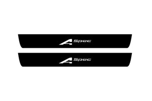 Acura MDX IV 2021+ Illuminated Matte Sill Plates with logo A-Spec Acura Led Door Sills PRO opdesign