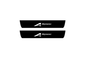 Acura MDX IV 2021+ Illuminated Matte Sill Plates with logo A-Spec Acura Led Door Sills PRO opdesign