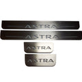 Illuminated LED Door Sill Tread Plates Opel Astra H 2004-2009 With Astra Logo Opel Led Door Sills opdesign