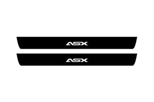 Mitsubishi ASX I 2010-2023 Illuminated Matte Sill Plates with logo ASX Mitsubishi Led Door Sills PRO opdesign
