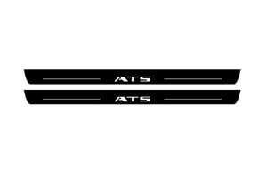 Cadillac ATS Coupe 2015+ LED Door Sills Illuminated Scuff ATS Logo Stainless Steel Entry Guards