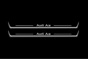 Audi A3 8V 2012-2020 LED Door Sills Illuminated Scuff Audi A3 Logo Stainless Steel Entry Guards