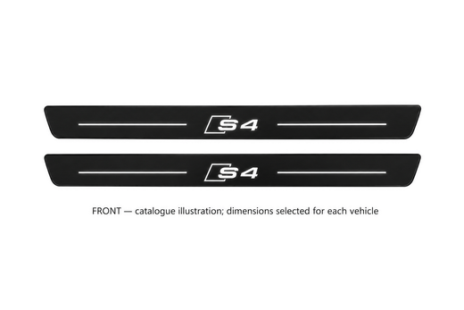 Audi A4 Avant 8K 2008–2015 — Matte PRO LED Door Sills — S4 Logo