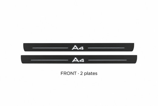 Audi A4 Sedan 8K2 2007–2015 — Matte PRO LED Door Sills — A4 Logo