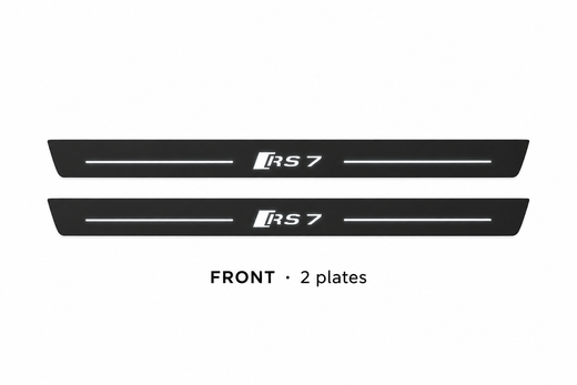Audi A7 Sportback 4G8 2010–2018 — Matte PRO LED Door Sills — RS7 Logo