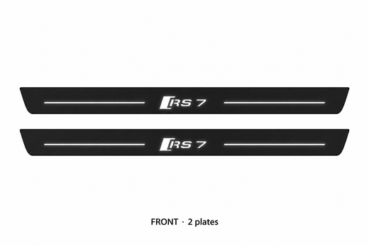 Audi A7 Sportback 4K8 2018–2025 — Matte PRO LED Door Sills — RS7 Logo