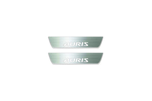 Toyota Auris II 2013-2018 LED Door Sills Illuminated Scuff Auris Logo Stainless Steel Entry Guards Door Sills Decoin
