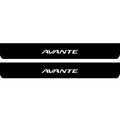 Hyundai Avante VI AD 2015-2020 Illuminated Matte Sill Plates with logo Avante Hyundai Led Door Sills PRO opdesign