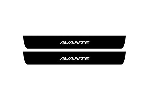 Hyundai Avante AD VI 2015+ Matte PRO LED Door Sills – Avante Logo