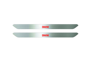 BMW X5 G05 2019+ LED Door Sills Illuminated Scuff BMW (Type OEM) Logo Stainless Steel Entry Guards