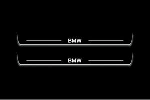 BMW 5 F10 2009-2017 LED Door Sills Illuminated Scuff BMW Logo Stainless Steel Entry Guards Door Sills Decoin