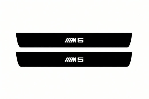 BMW 5 E61 2007–2010 — Matte PRO LED Door Sills — M5 Logo