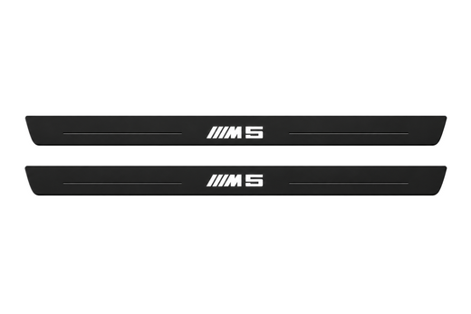 BMW 5 Series Sedan E34 1987–1995 — Matte PRO LED Door Sills — M5 Logo