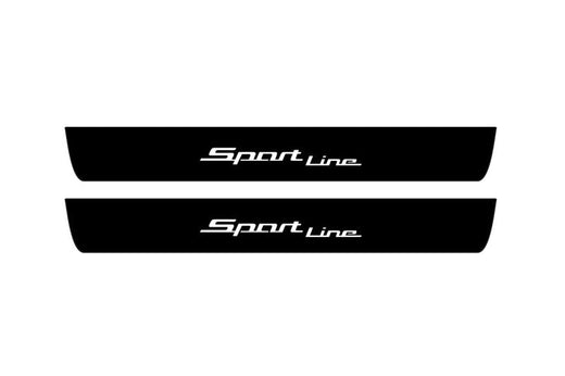 BMW X6 F16 2014–2019 — Matte PRO LED Door Sills — Sport Line Logo