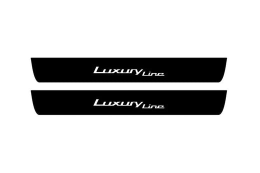 BMW X7 G07 2018–Present — Matte PRO LED Door Sills — Luxury Line Logo