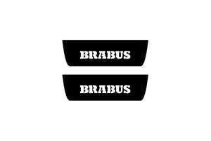 Mercedes E W213 2016-2023 Illuminated Matte Sill Plates with logo Brabus Mercedes Led Door Sills PRO opdesign