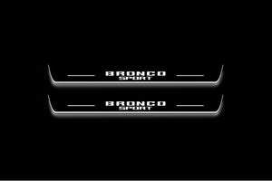 Ford Bronco Sport 2021+ LED Door Sills Illuminated Scuff Bronco Sport Logo Stainless Steel Entry Guards