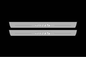 Illuminated LED Door Sill Tread Plates Subaru BRZ II 2021+ With BRZ tS Logo Subaru Led Door Sills opdesign
