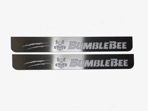 Chevrolet Camaro V 2009-2015 LED Door Sills Illuminated Scuff BumbleBee Logo (type 1) Stainless Steel Entry Guards Door Sills