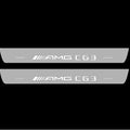 Illuminated LED Door Sill Tread Plates Mercedes C W205 Coupe 2014-2021 With AMG С63 Logo Mercedes Led Door Sills opdesign