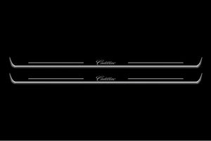 Cadillac CTS II 2007-2014 LED Door Sills Illuminated Scuff CTS Logo Stainless Steel Entry Guards Door Sills Decoin