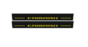 Illuminated LED Door Sill Tread Plates Chevrolet Camaro V 2009-2015 With Camaro Logo Chevrolet Led Door Sills opdesign