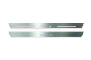 Porsche Cayenne Coupe E3 Stainless Steel LED Door Sills – Cayenne Logo
