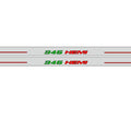 Illuminated LED Door Sill Tread Plates Dodge Challenger 2008-2023 With 345 HEMI Logo Dodge Led Door Sills opdesign