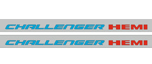 Illuminated LED Door Sill Tread Plates Dodge Challenger 2008-2023 With Challenger HEMI Logo Dodge Led Door Sills opdesign