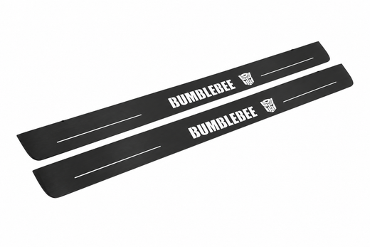 Chevrolet Camaro V E37 2009–2015 — Matte PRO LED Door Sills — BumbleBee Logo