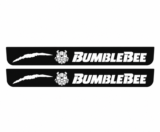 Chevrolet Camaro VI 2016–2024 — Matte PRO LED Door Sills — BumbleBee Type 2 Logo