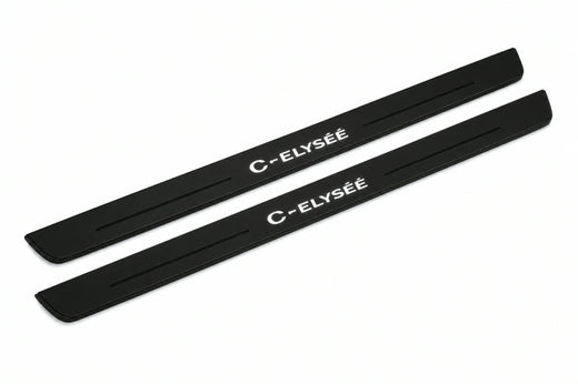 Citroen C-Elysee 2012–2026 — Matte PRO LED Door Sills — C-Elysee Logo