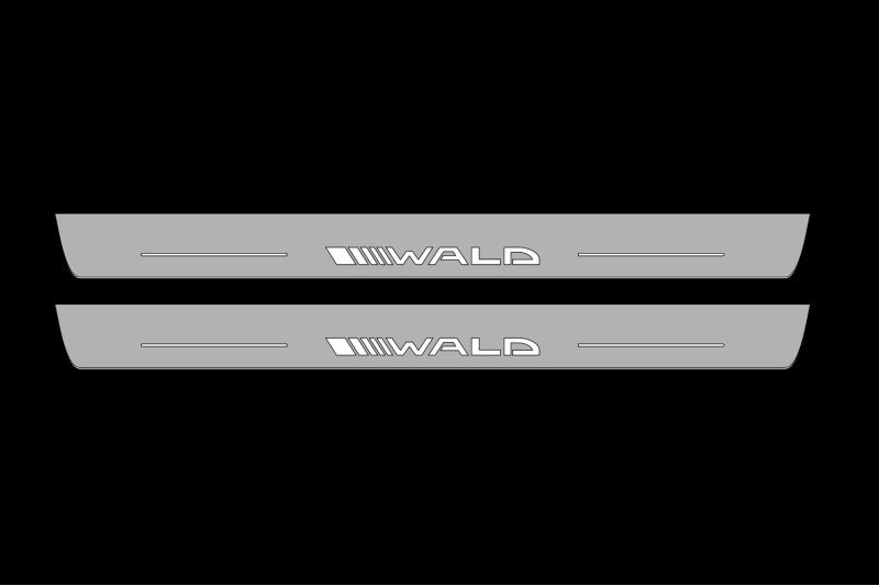 Mercedes CLS II (C218) 2010-2018 LED Door Sills Illuminated Scuff Wald Logo Stainless Steel Entry Guards Door Sills opdesign