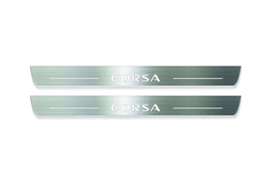 Opel Corsa E 5D 2014-2019 LED Door Sills Illuminated Scuff Corsa Logo Stainless Steel Entry Guards