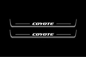 Ford Mustang VI 2015-2023 LED Door Sills Illuminated Scuff Coyote Logo Stainless Steel Entry Guards