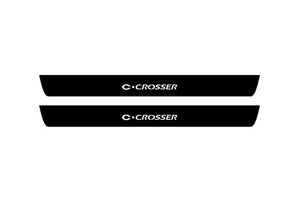 Citroen C-Crosser 2007-2012 Illuminated Matte Sill Plates with logo C-Crosser Citroen Led Door Sills PRO opdesign