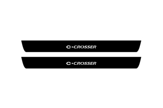 Citroën C-Crosser 2007–2012 — Matte PRO LED Door Sills — C-Crosser Logo