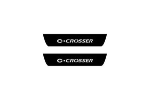Citroen C-Crosser 2007-2012 Illuminated Matte Sill Plates with logo C-Crosser Citroen Led Door Sills PRO opdesign