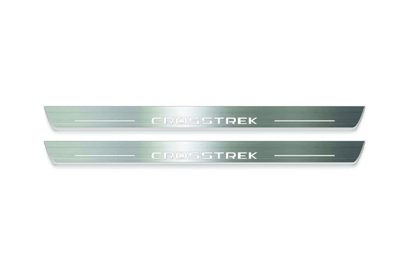 Subaru Crosstrek I Stainless Steel LED Door Sills – Crosstrek Logo