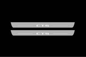 Illuminated LED Door Sill Tread Plates Cadillac CTS II 2007-2014 With CTS Logo Cadillac Led Door Sills opdesign