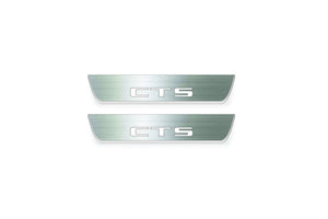 Cadillac CTS II 2007-2014 LED Door Sills Illuminated Scuff CTS Logo Stainless Steel Entry Guards Door Sills Decoin