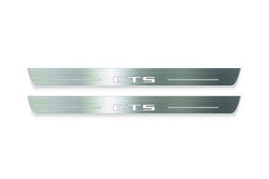 Cadillac CTS II 2007-2014 LED Door Sills Illuminated Scuff CTS Logo Stainless Steel Entry Guards Door Sills Decoin