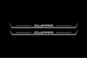 Seat Leon III 2013+ Stainless Steel LED Door Sills – Cupra Logo
